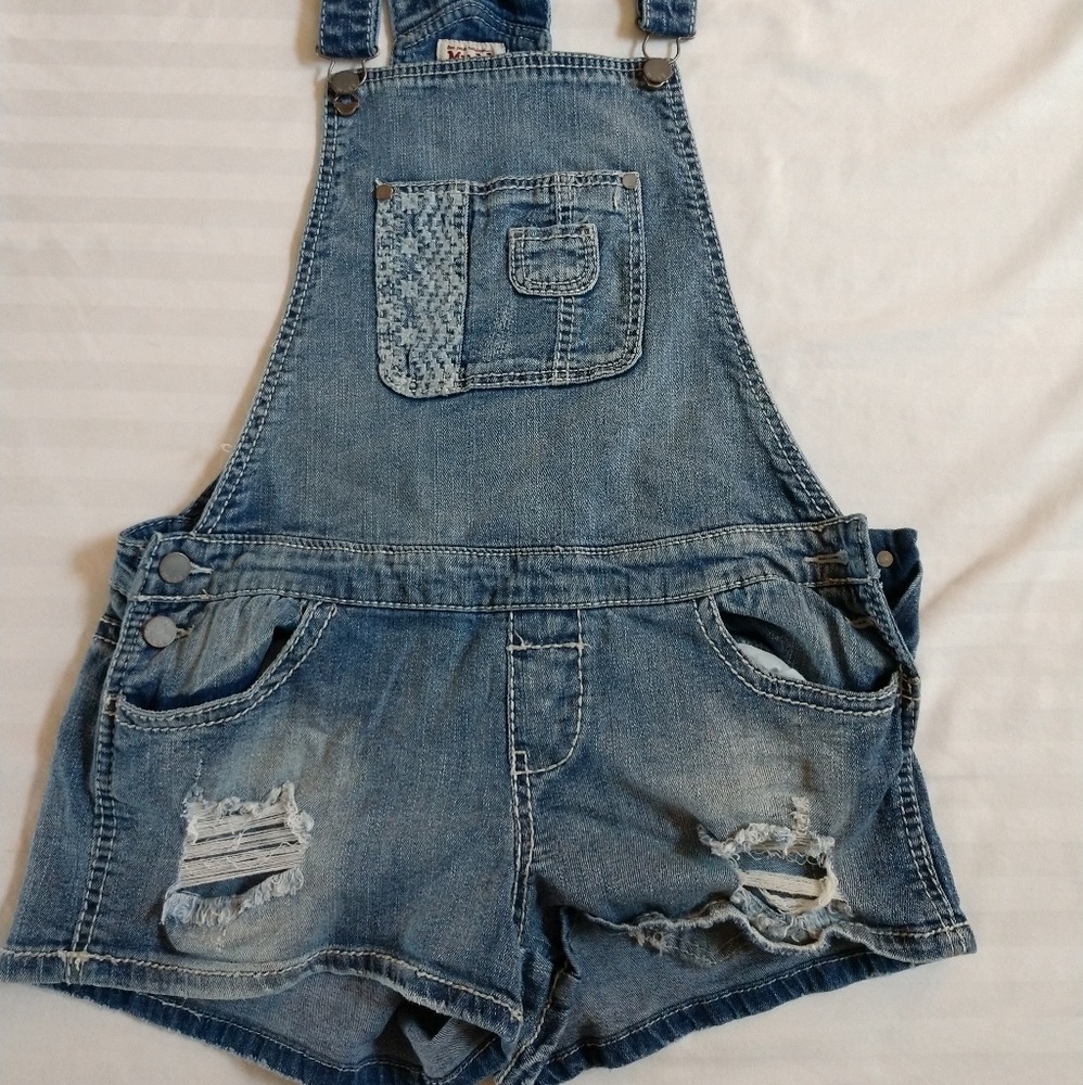 Jean short overalls